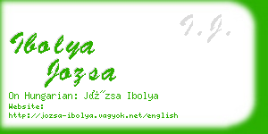 ibolya jozsa business card